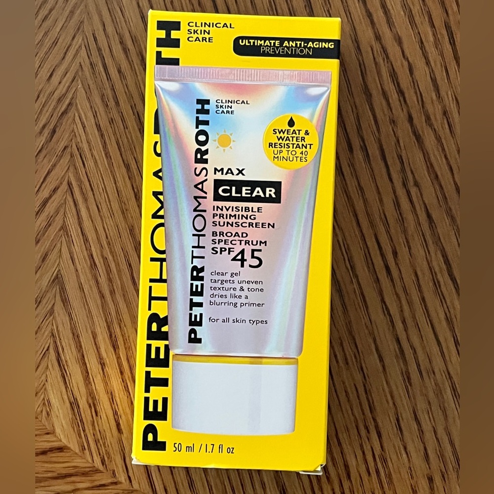 NEW Peter Thomas Roth Max Clear invisible Priming Sunscreen SPF 45